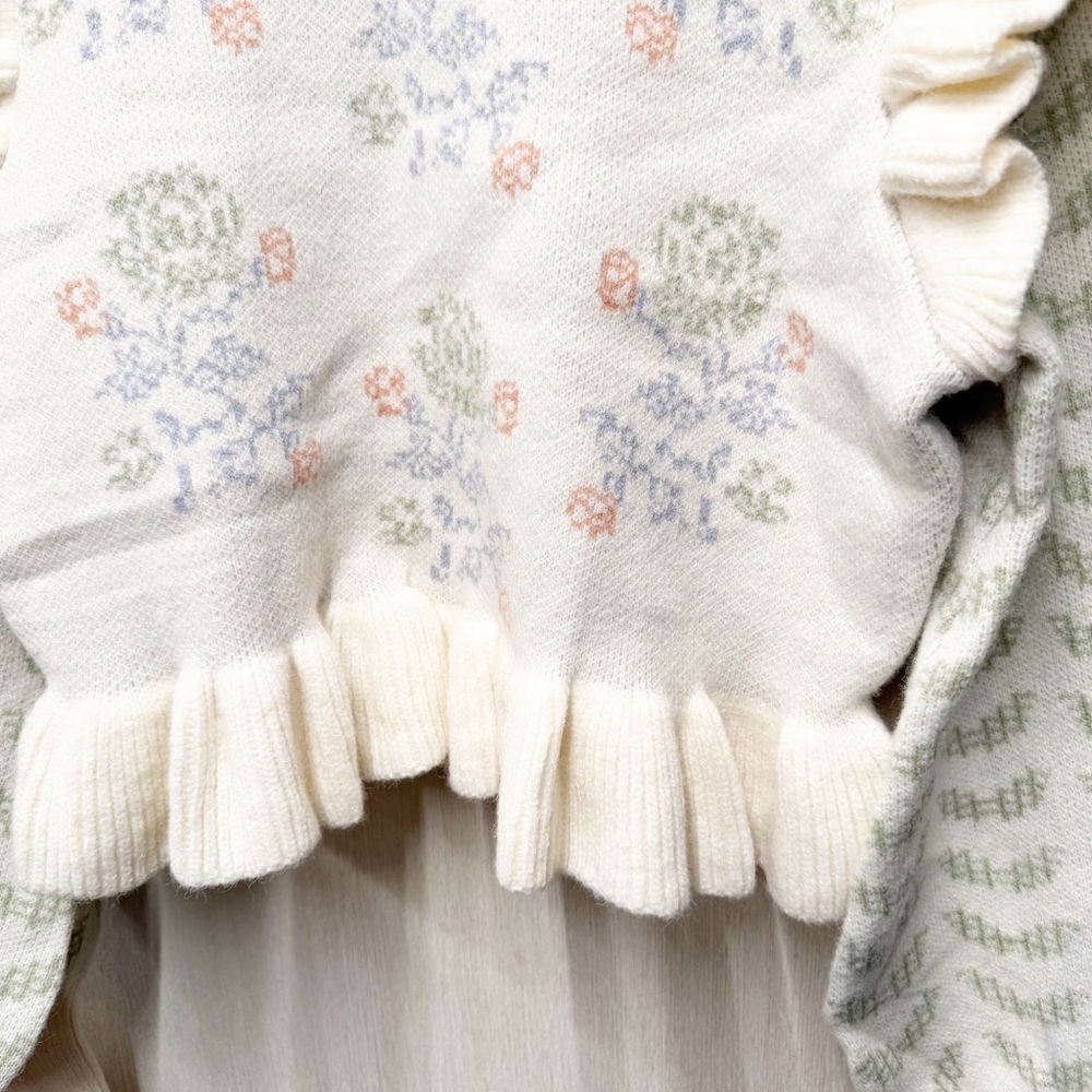 NWT Mabel Anthropologie Amelia Floral Knit Sweater & Skirt Set, Size Medium - Picture 5 of 16
